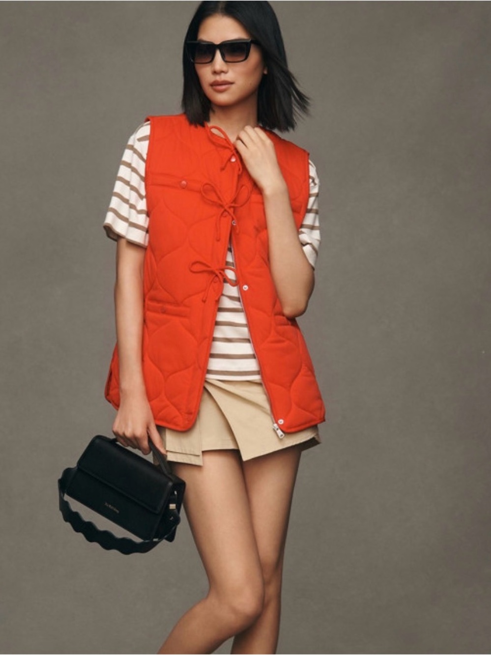 Avec Les Filles Quilted Bow Vest